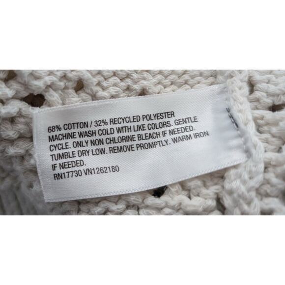 Universal Threads Tan Open Knit Cotton Blend Sweater Misses Size L - Picture 6 of 7